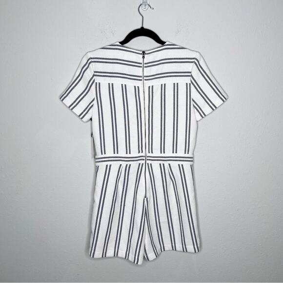 Saylor Emilia Baja Striped Romper Ivory Size M - Picture 5 of 6